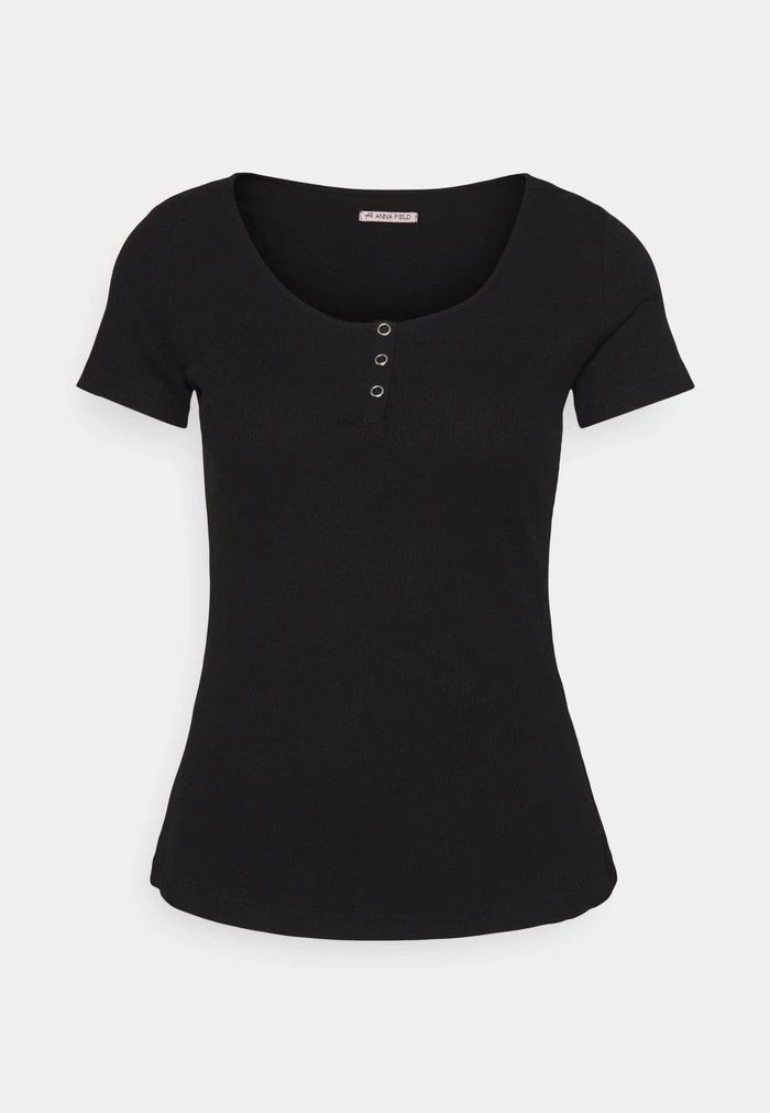 T-Shirt ANNA FIELD Anna Field Basic T-shirt Noir Femme | UTL-4496231